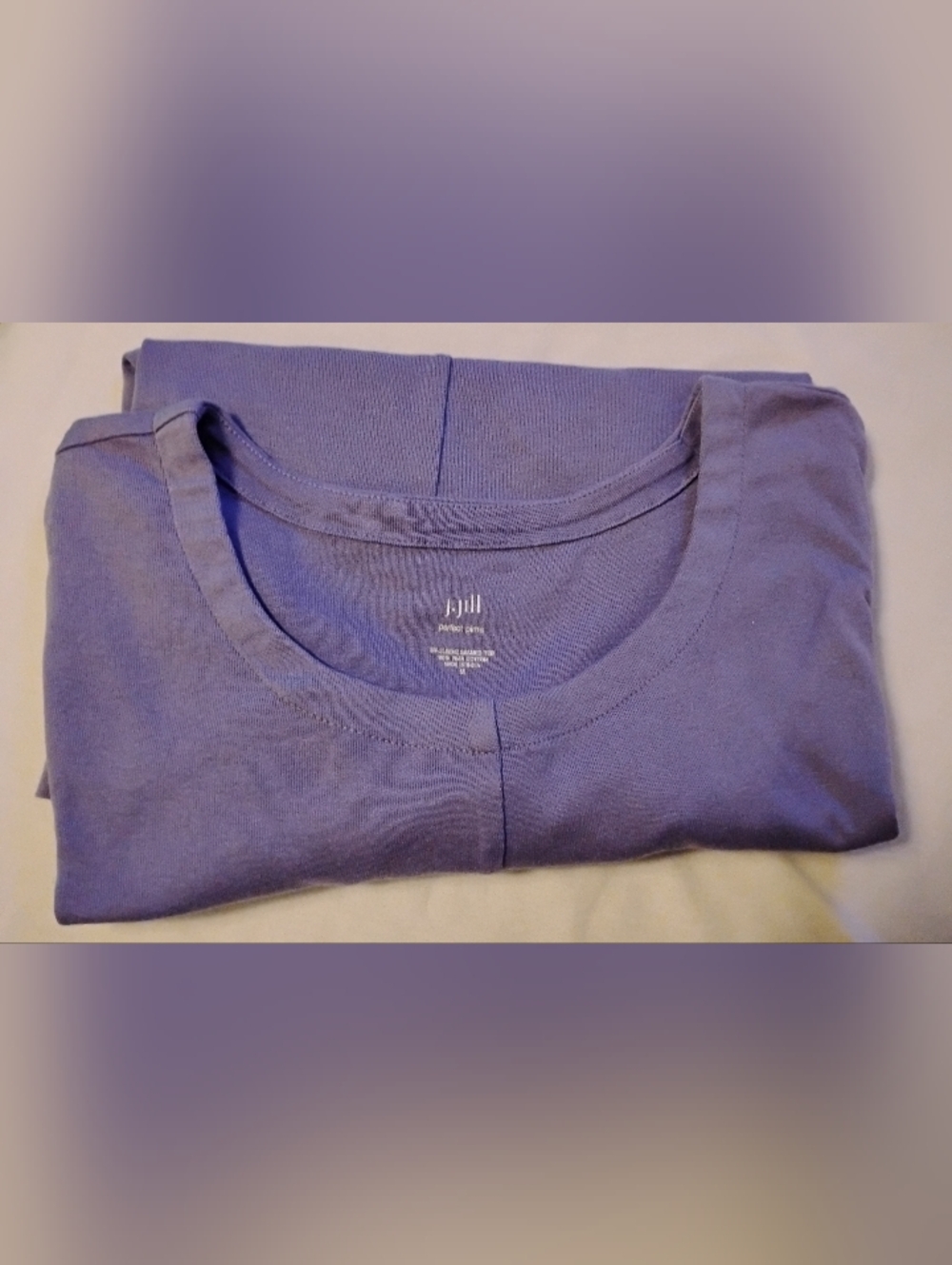 J.Jill Perfect Pima. Cotton T-shirt Size M Pretty Purple